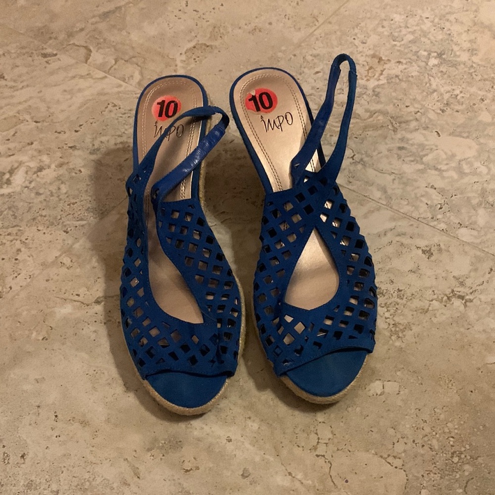 Blue wedge Espadrilles